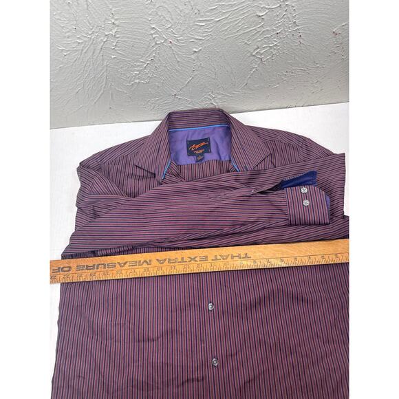 Egara Mens Slim Fit Stretch No Iron Long Sleeve‎ Button Up Shirt Mens Size Large - Picture 5 of 5